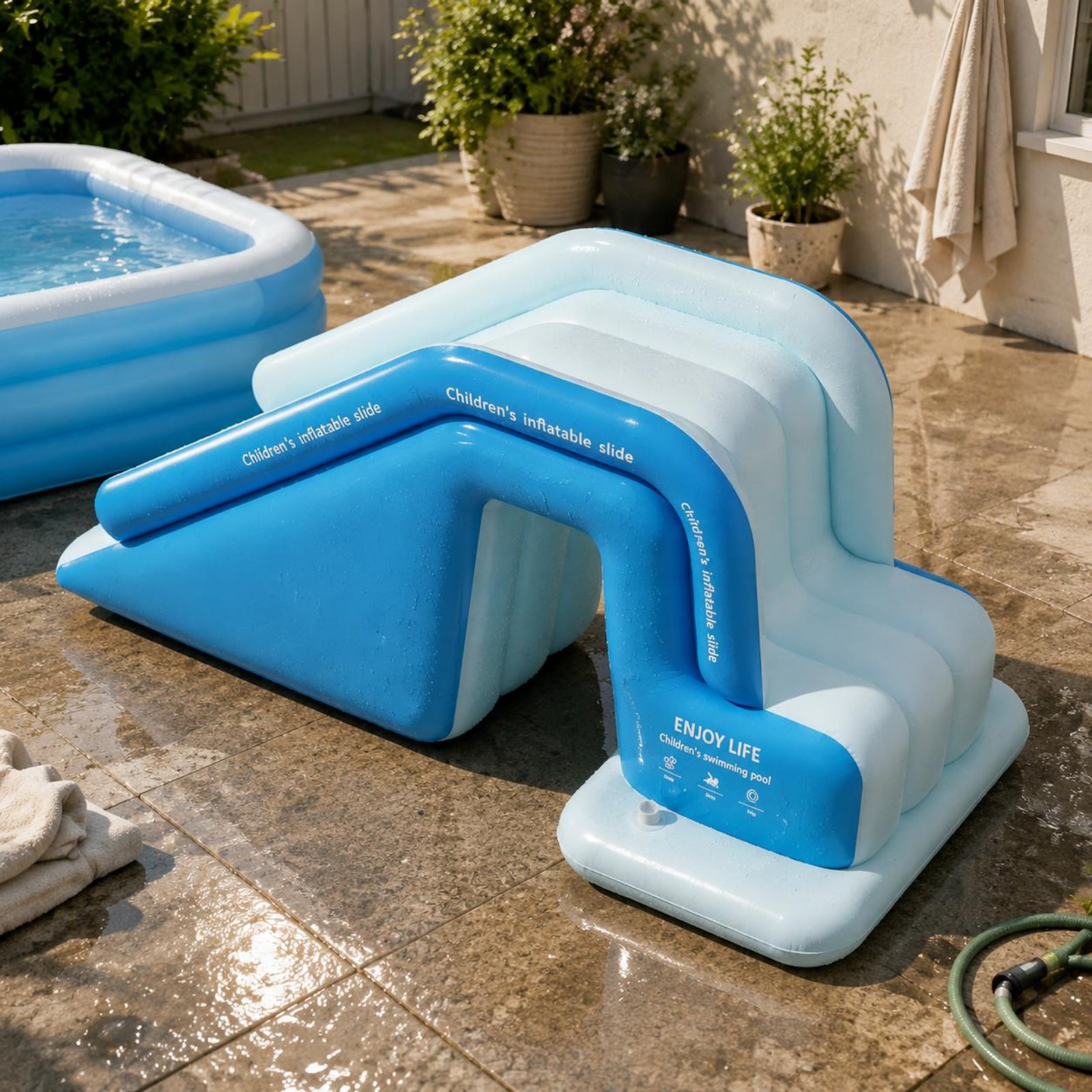 Kids Outdoor Water Toys - Perosotan Kolam Tiup Lipat, Taman Air