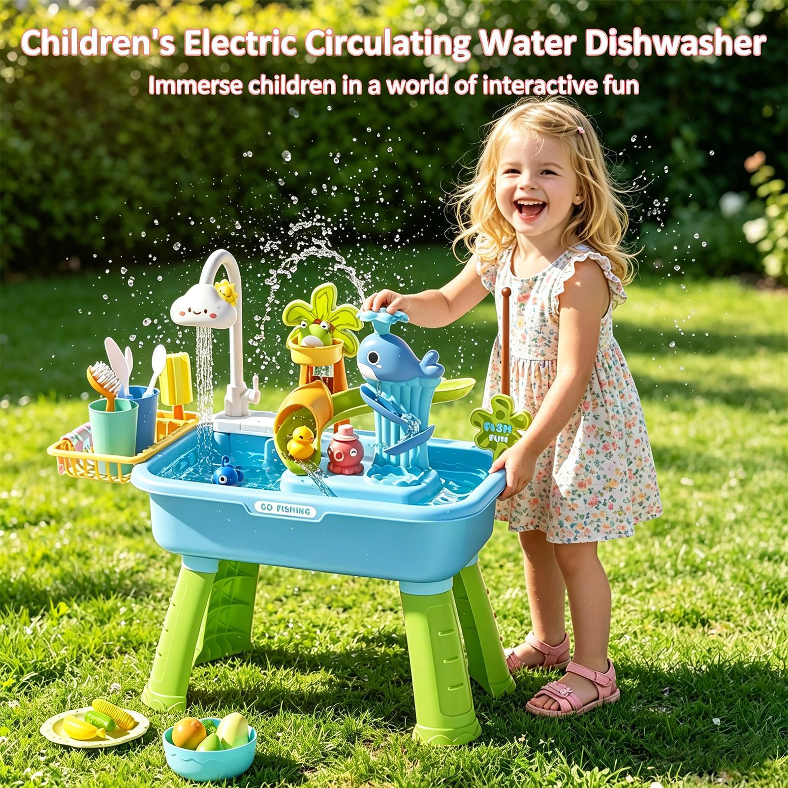 Kids Outdoor Sensory Table - Meja Air Mainan Dapur untuk Balita