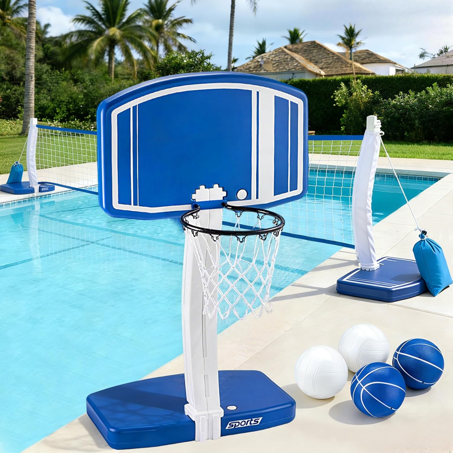 Kids Outdoor Volleyball - Ring Basket dan Jaring Bola Voli