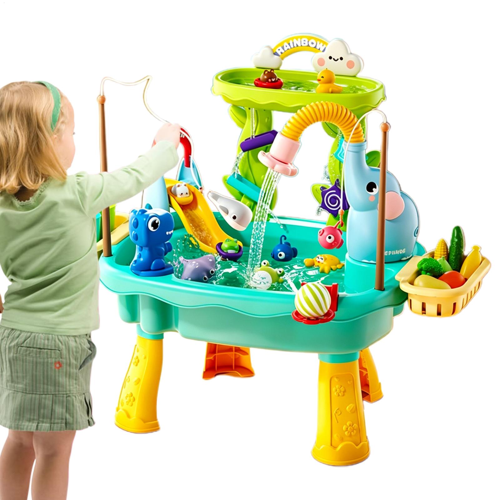 Kids Outdoor Sensory Table - Meja Air Anak Balita, Mainan Dapur,