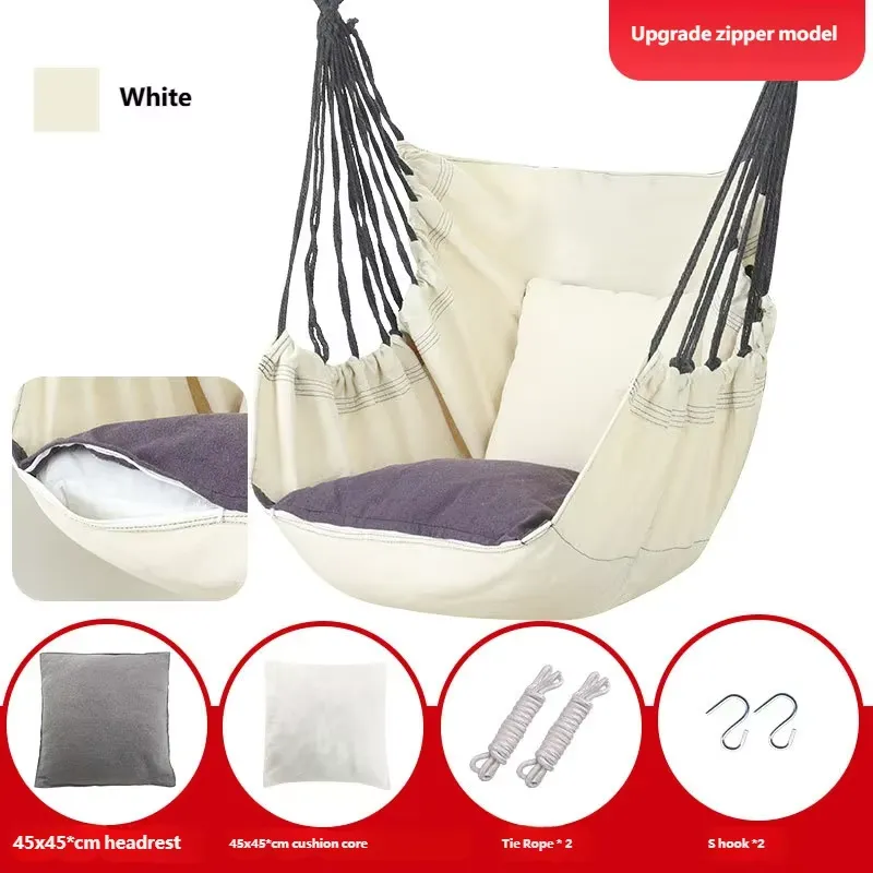 Kids Outdoor Garden - Kursi Ayunan Hammock Kanvas dengan Bantal,