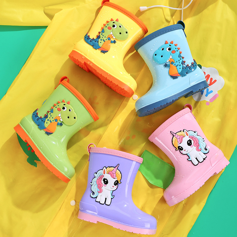 Kids Outdoor Garden - Sepatu Bot Hujan Dinosaurus Anak Laki-laki