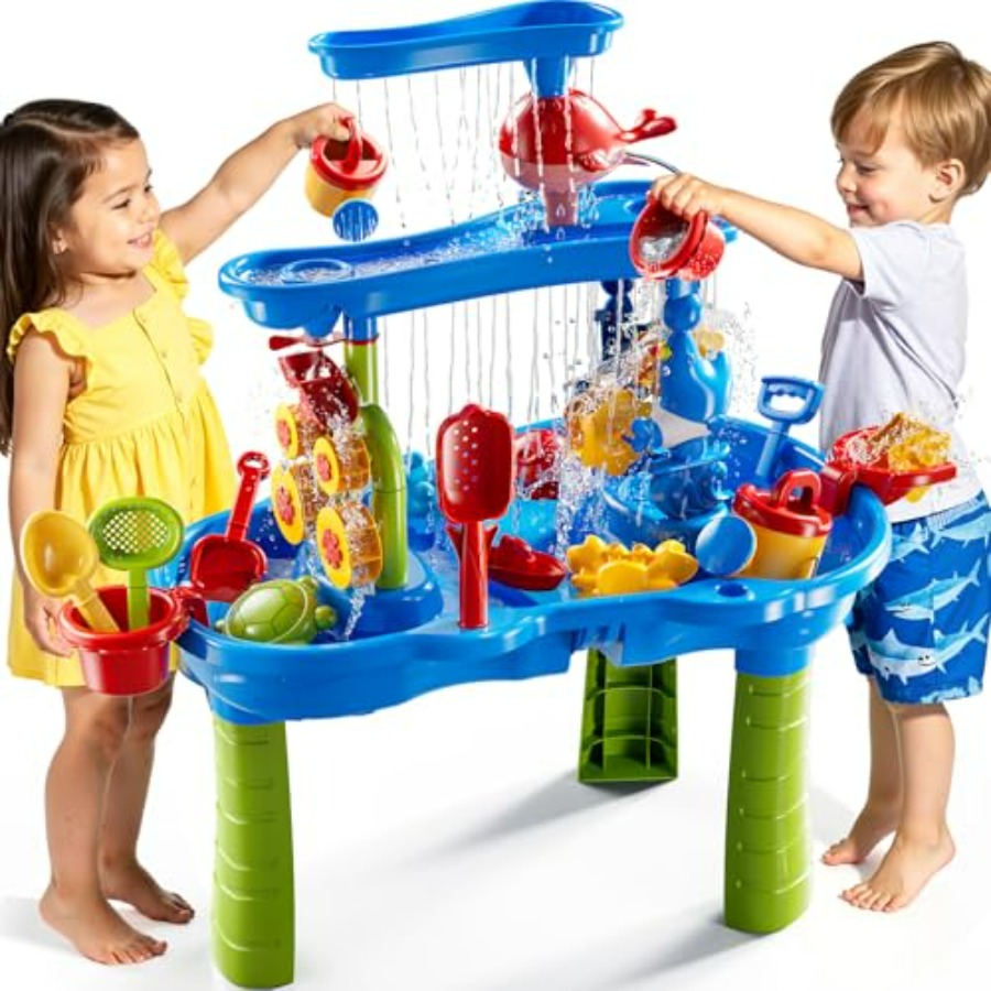 Kids Outdoor Sensory Table - Meja bermain sensorik 3 tingkat untuk