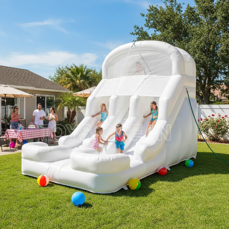 Kids Outdoor Slide - Perosotan Air Tiup Anak-Anak, Perosotan Ganda