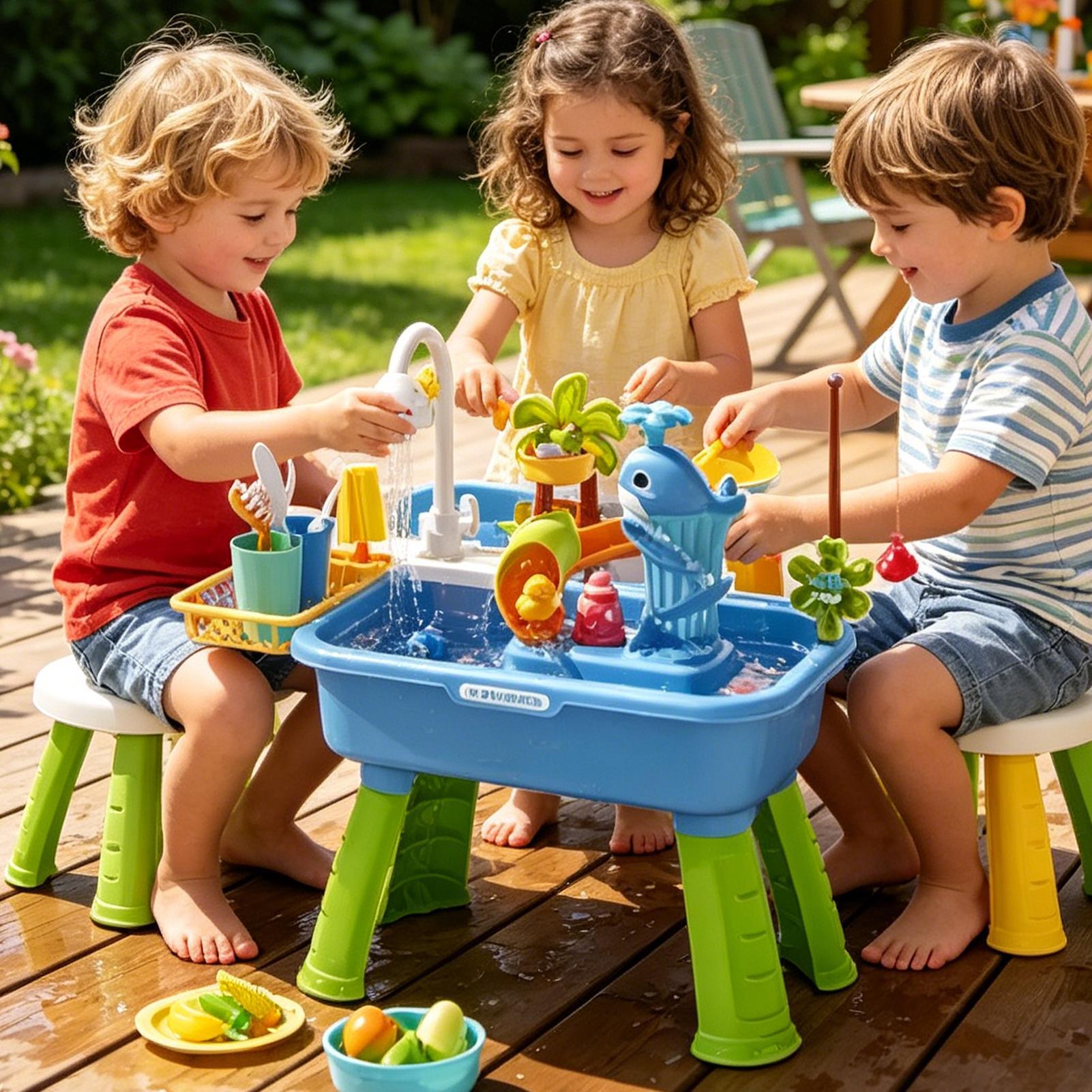Meja Air Mainan Dapur untuk Ba - Kids Outdoor Sensory Table ulasan dan harga