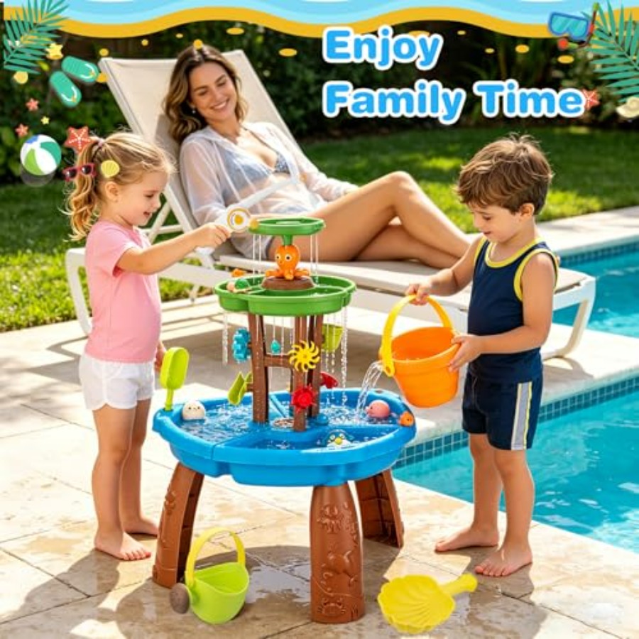 Mainan air luar ruangan untuk  - Kids Outdoor Sensory Table ulasan dan harga