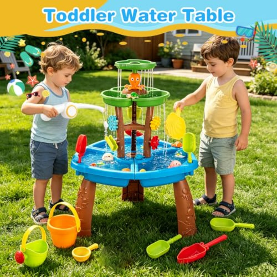 Mainan air luar ruangan untuk  - Kids Outdoor Sensory Table ulasan dan harga