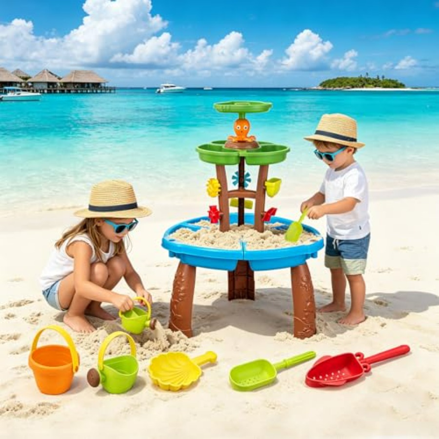 Mainan air luar ruangan untuk  - Kids Outdoor Sensory Table ulasan dan harga