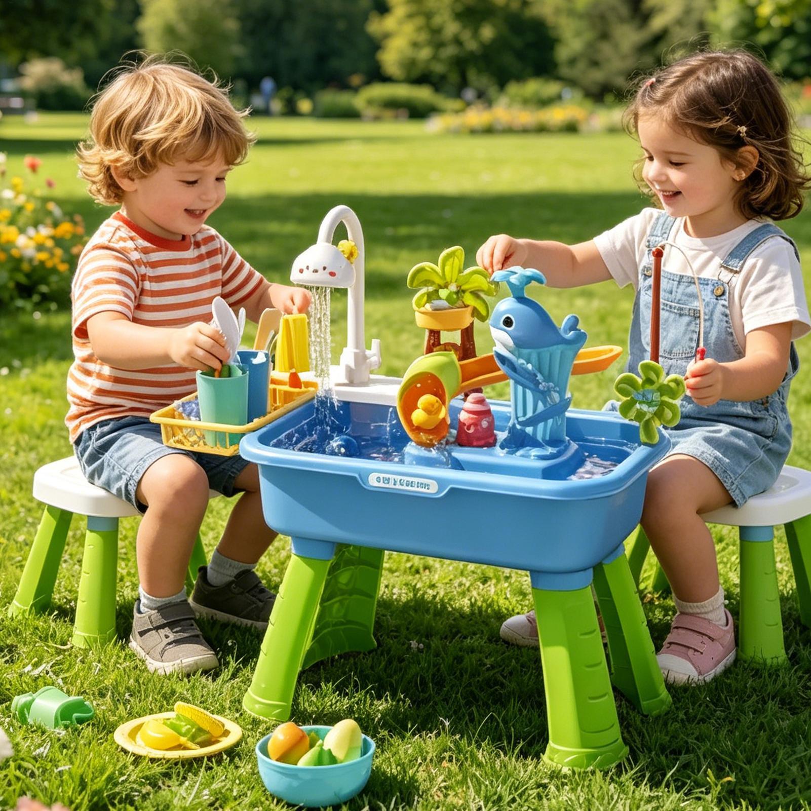 Meja Bermain Air Luar Ruangan  - Kids Outdoor Sensory Table ulasan dan harga