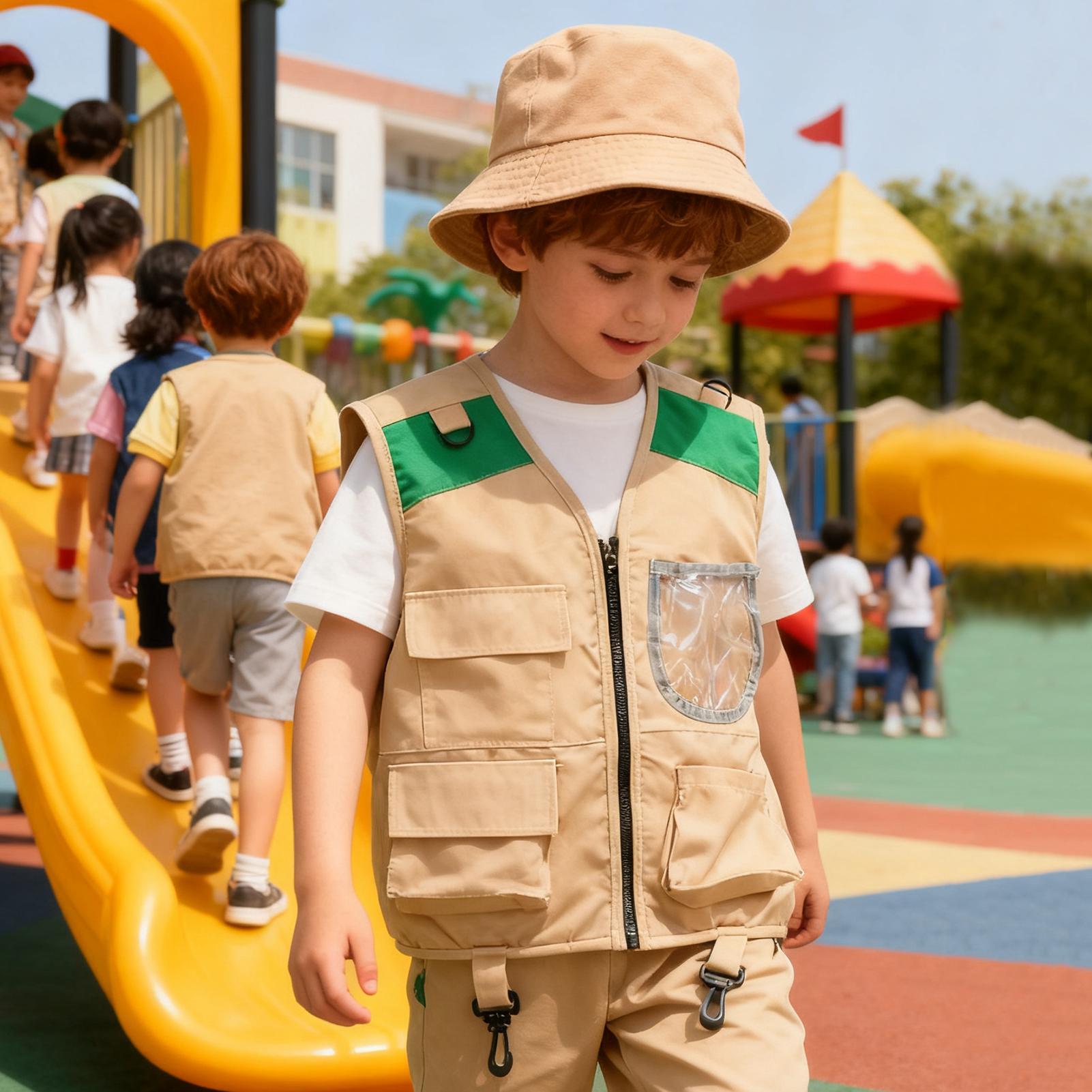 Set Kostum Topi dan Rompi Petu - Kids Outdoor Explorer Set ulasan dan harga