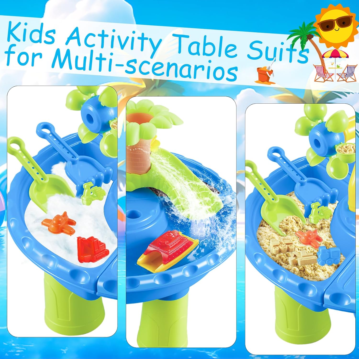Kotak Pasir meja air untuk ana - Kids Outdoor Sensory Table ulasan dan harga