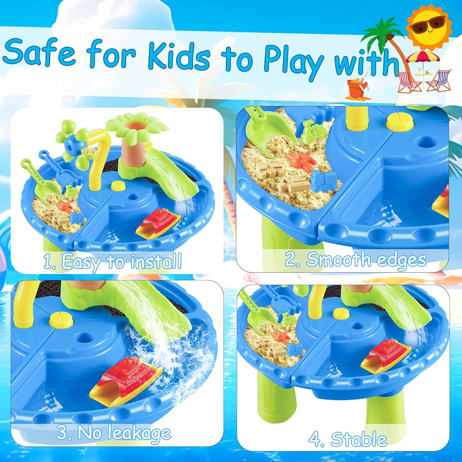 Kotak Pasir meja air untuk ana - Kids Outdoor Sensory Table ulasan dan harga