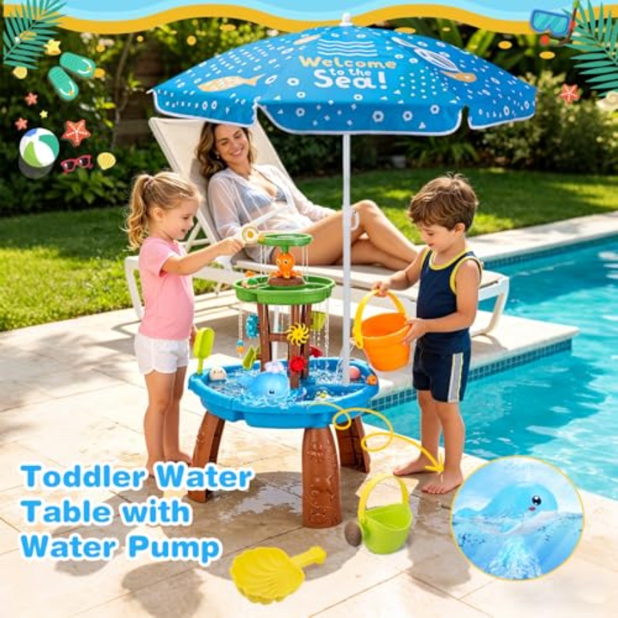 Meja air luar ruangan untuk an - Kids Outdoor Sensory Table ulasan dan harga
