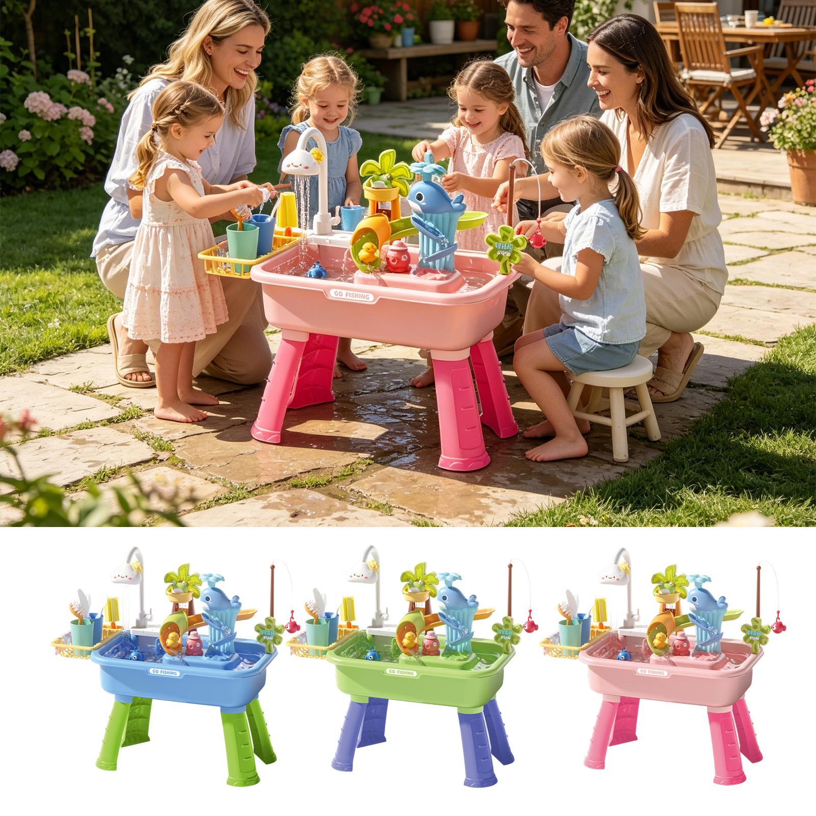 43Pcs Meja Air Elektrik untuk  - Kids Outdoor Sensory Table ulasan dan harga