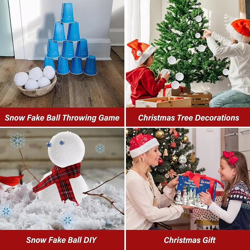 30/60pcs Bola Salju Palsu Lemb - Kids Outdoor Xmas Gifts ulasan dan harga