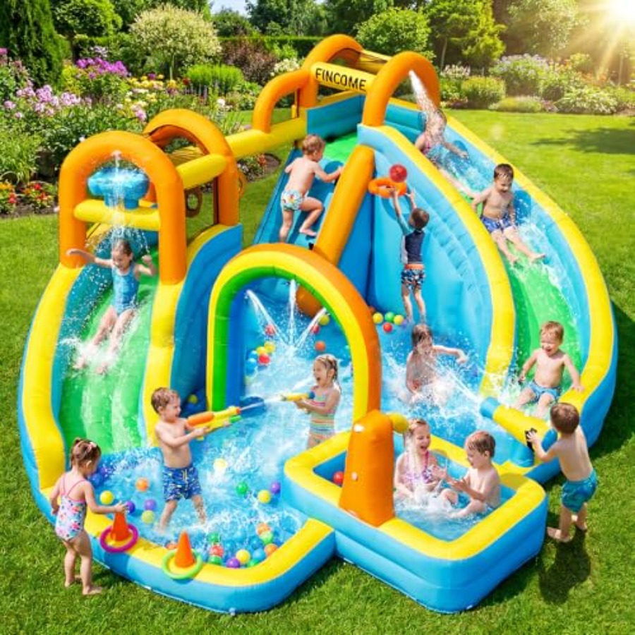 Taman seluncuran air tiup luar - Kids Outdoor Slide ulasan dan harga