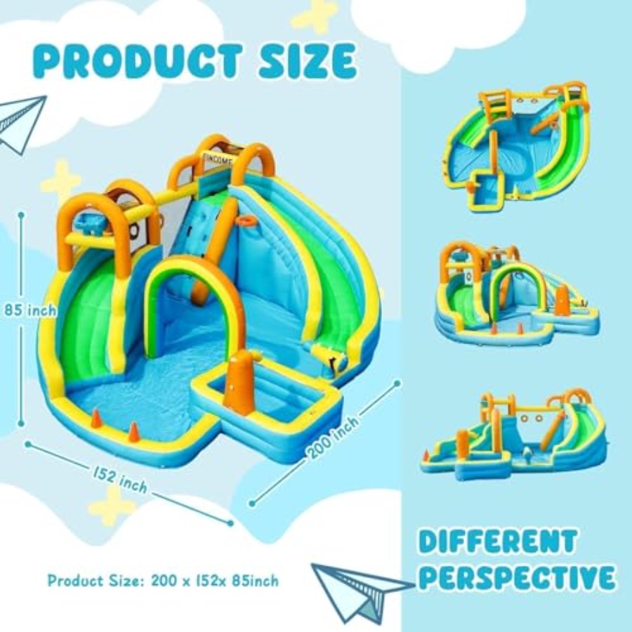 Taman seluncuran air tiup luar - Kids Outdoor Slide ulasan dan harga