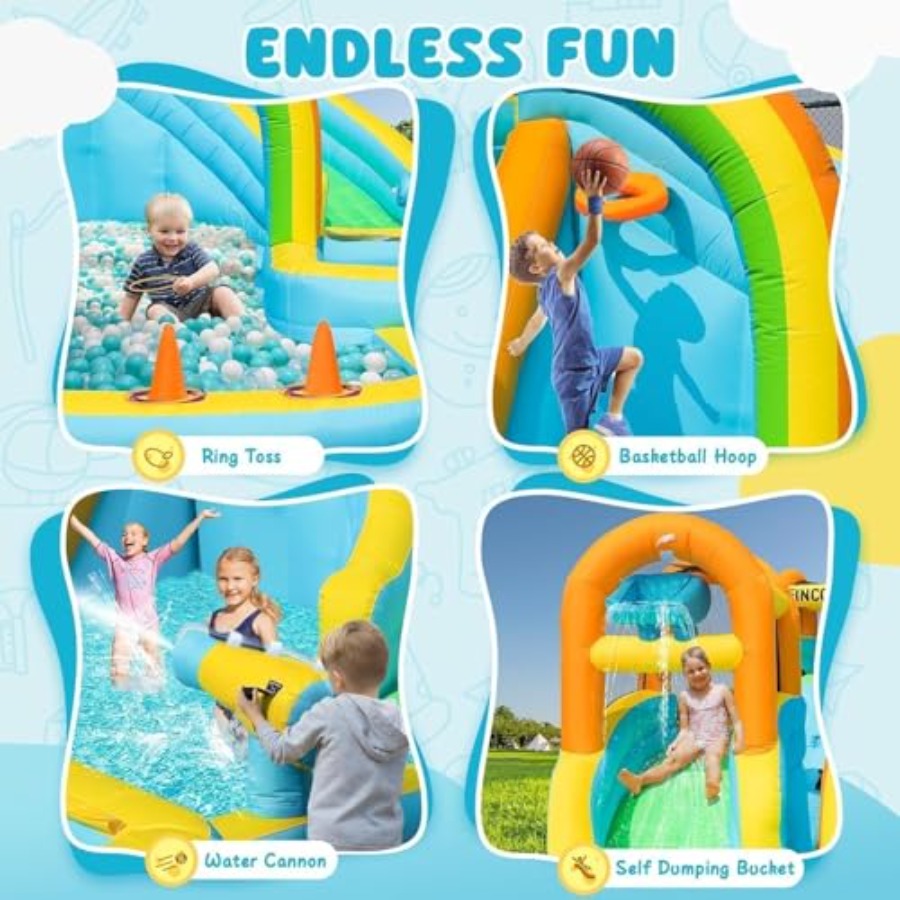 Taman seluncuran air tiup luar - Kids Outdoor Slide ulasan dan harga