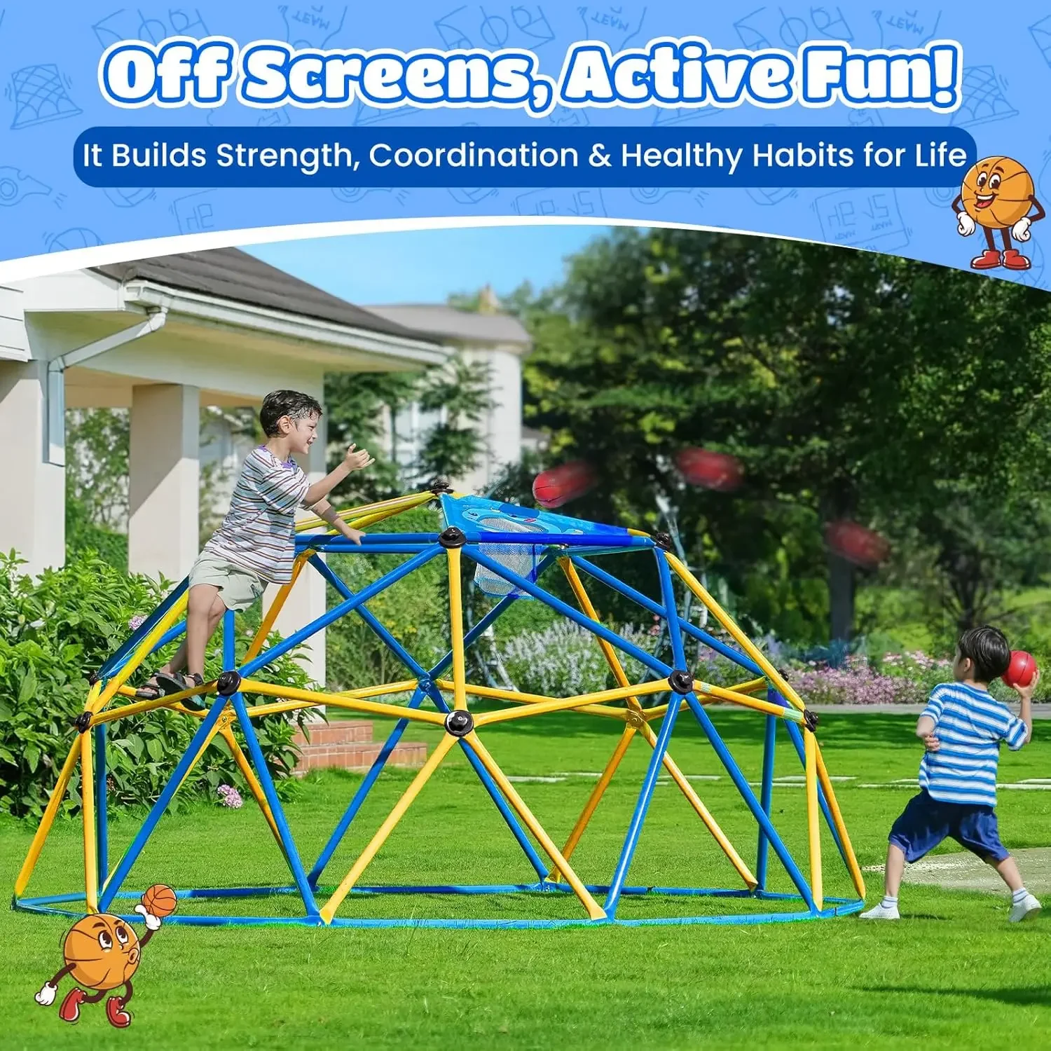 Zupapa Kubah Panjat 10FT, Jung - Kids Outdoor Climbing Dome ulasan dan harga