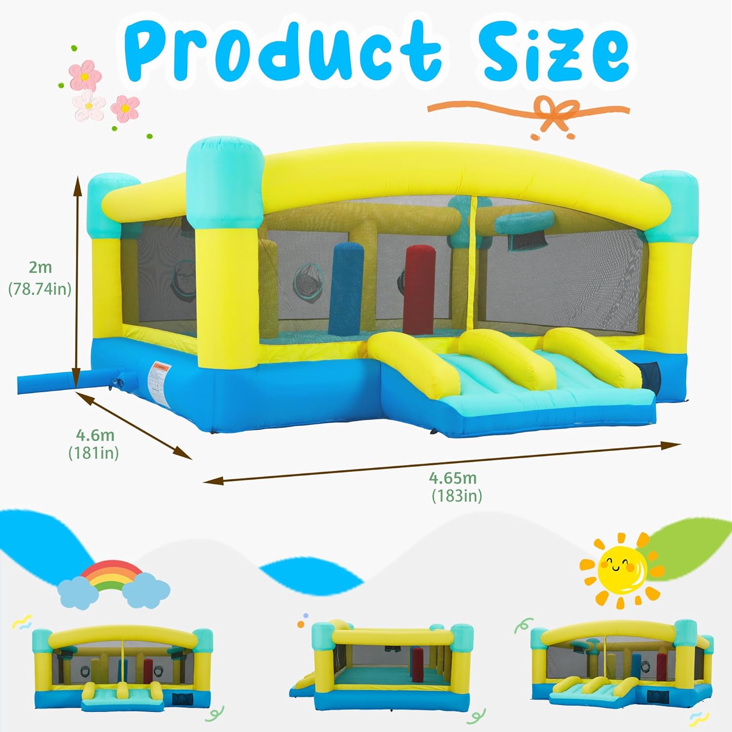 Rumah Loncat Besar, Kastil Lon - Kids Outdoor Slide ulasan dan harga