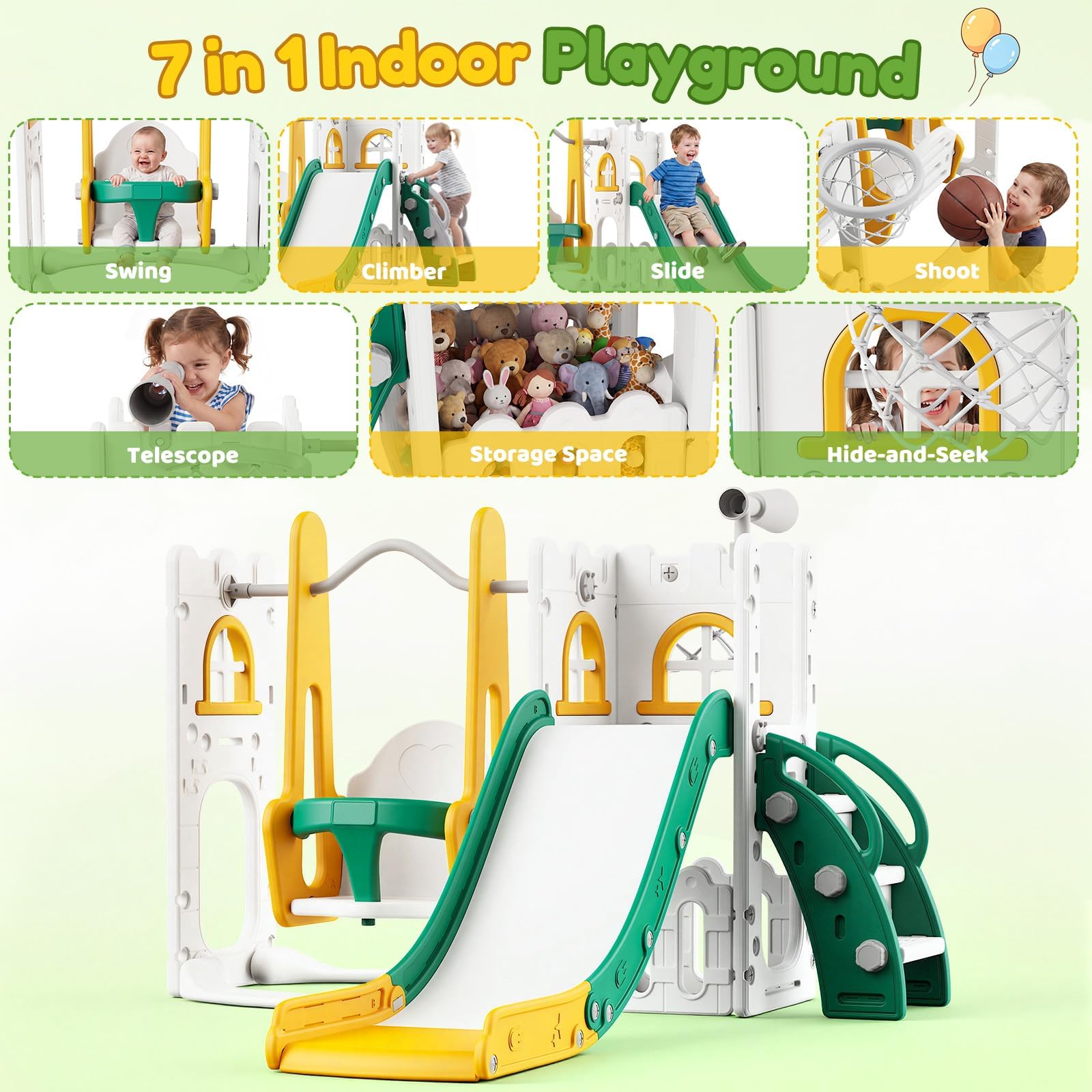 7 in 1 Set Perosotan dan Ayuna - Kids Outdoor Slide ulasan dan harga