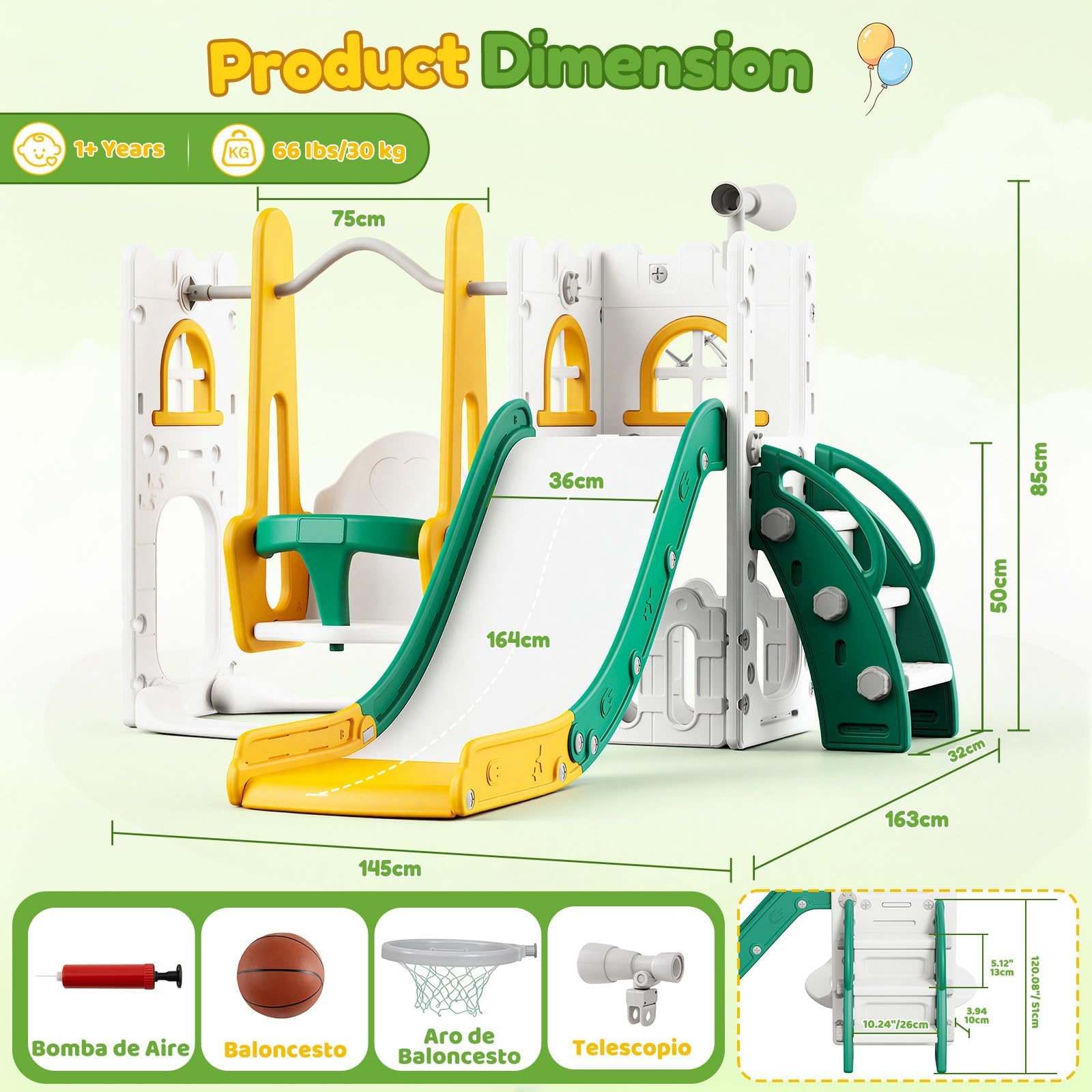 7 in 1 Set Perosotan dan Ayuna - Kids Outdoor Slide ulasan dan harga