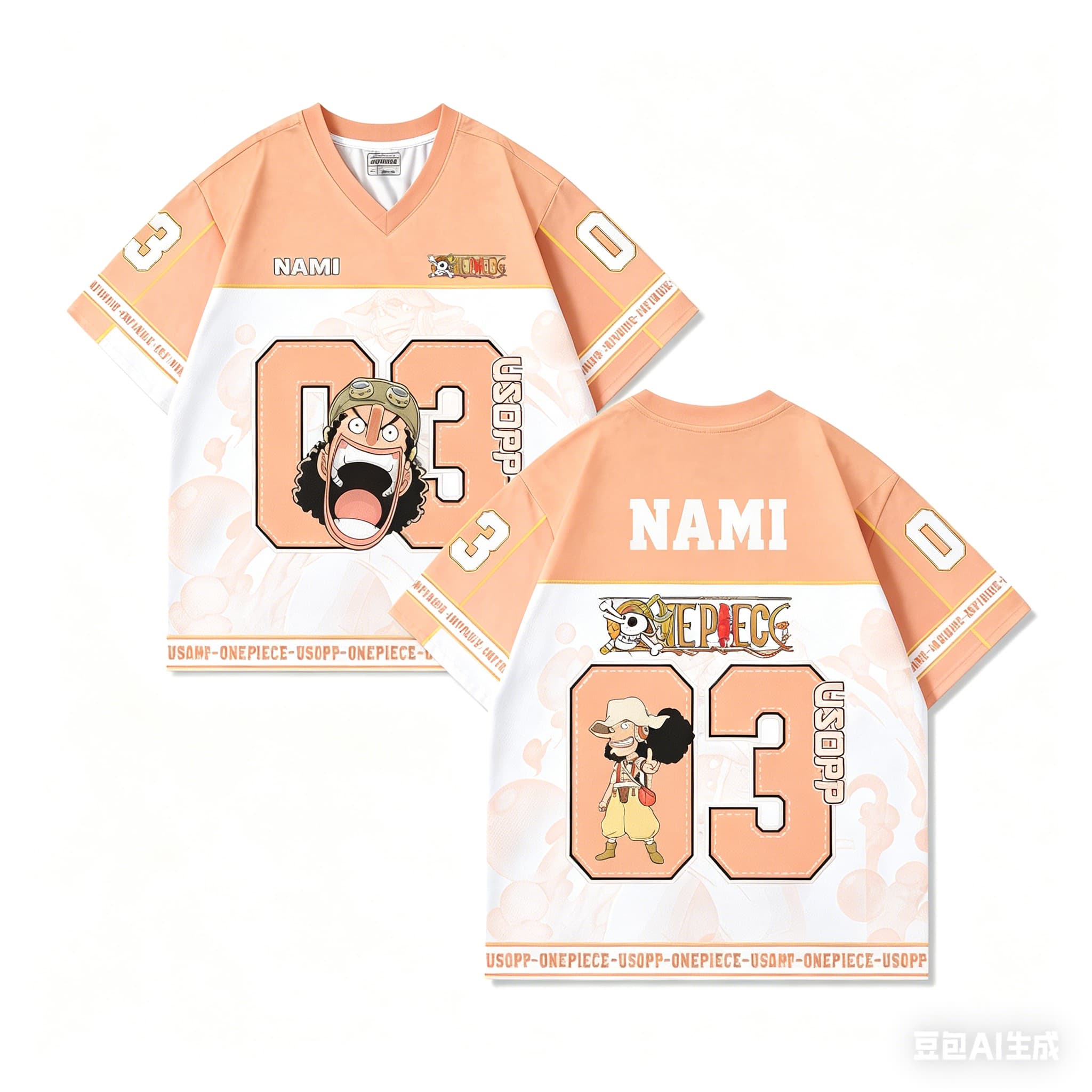 One Piece Usopp 03 V-Neck Base - Kids Outdoor Fort ulasan dan harga