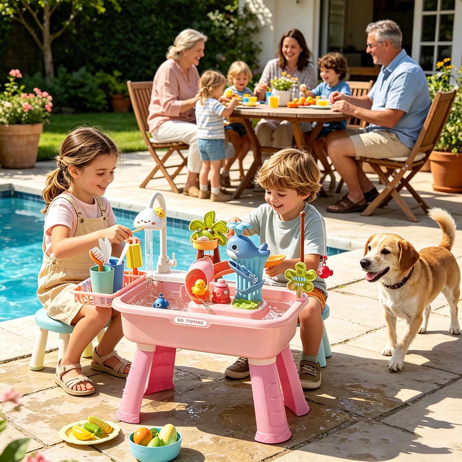 Meja Air Anak dengan Pompa, Me - Kids Outdoor Sensory Table ulasan dan harga