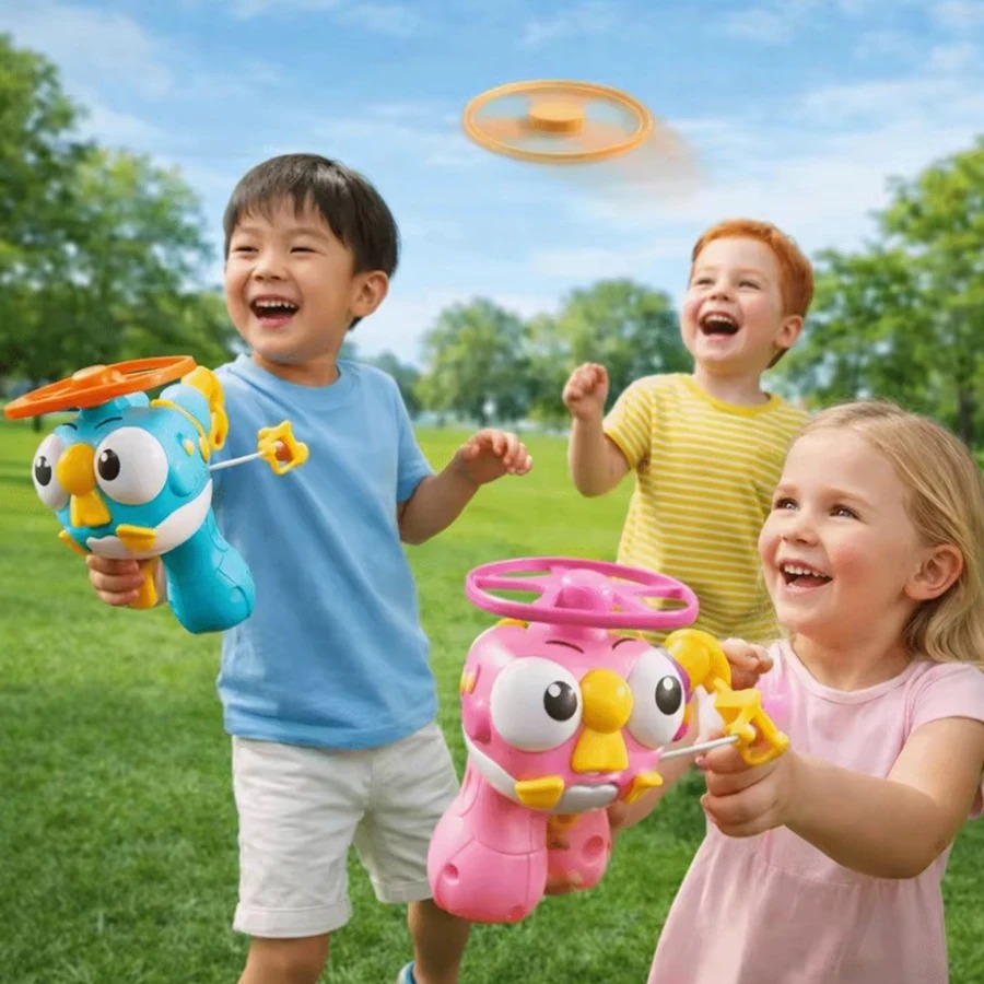 Peluncur UFO Helikopter Bambu  - Kids Outdoor Clubhouse ulasan dan harga