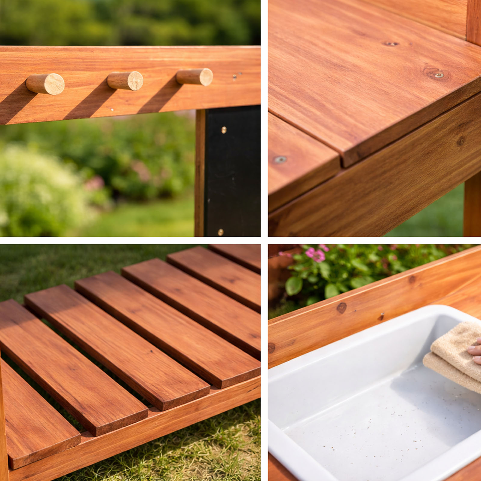 Meja Pot Tanam Kayu untuk Anak - Kids Outdoor Garden ulasan dan harga