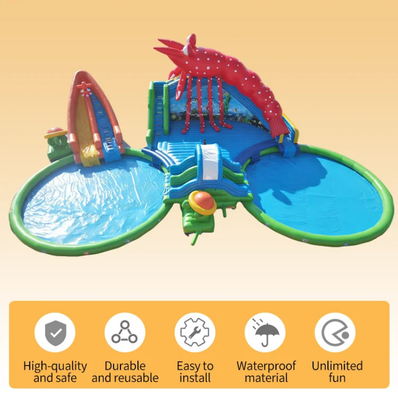 Perosotan Air Tiup PVC Berkual - Kids Outdoor Slide ulasan dan harga