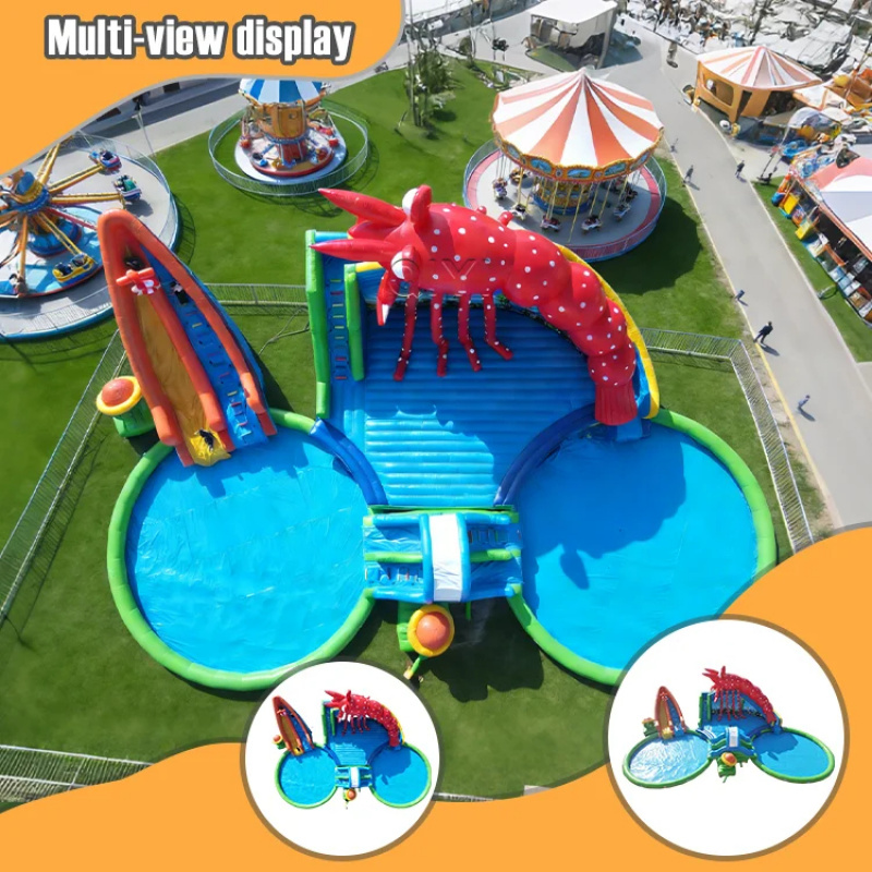 Perosotan Air Tiup PVC Berkual - Kids Outdoor Slide ulasan dan harga
