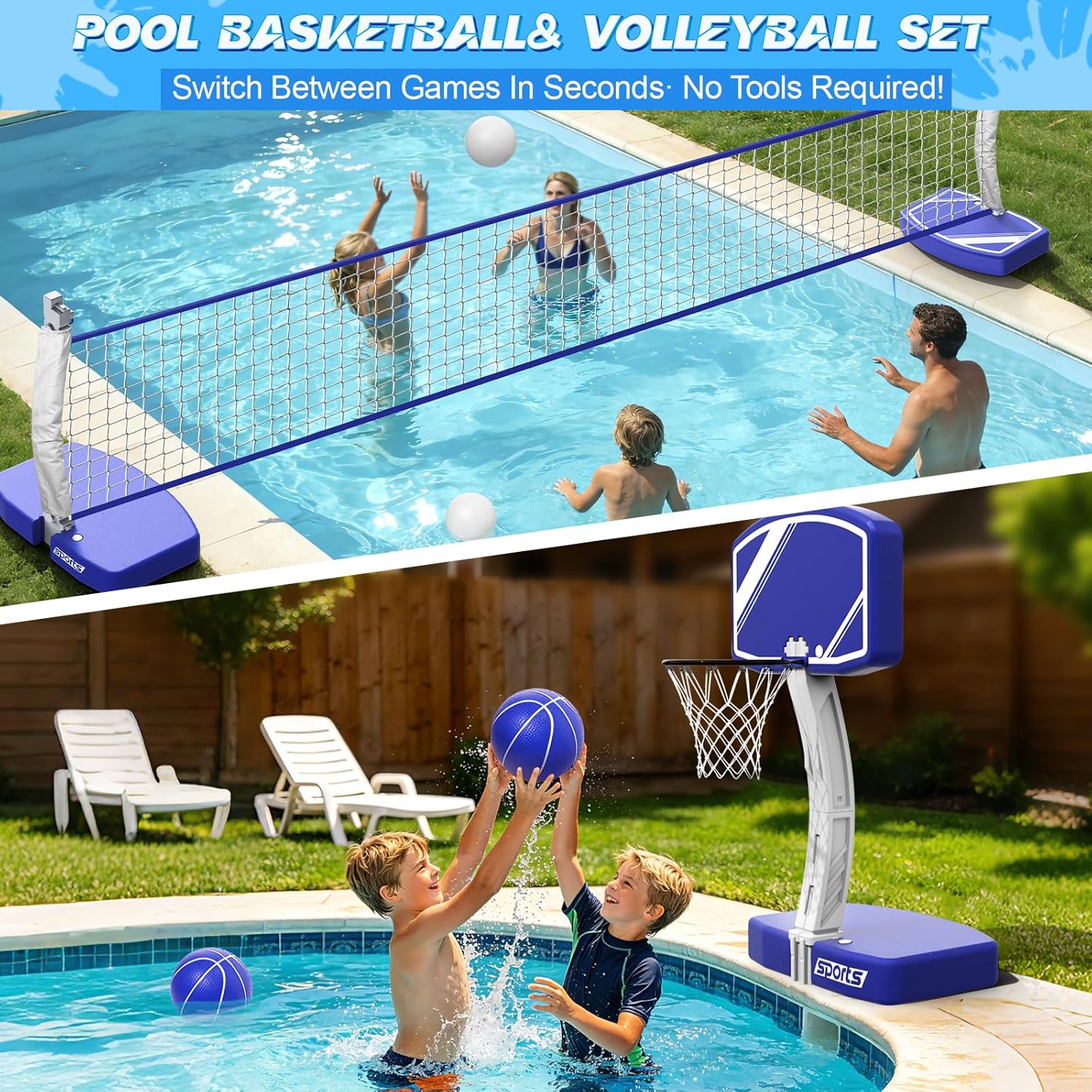 Set Ring Basket dan Jaring Bol - Kids Outdoor Volleyball ulasan dan harga