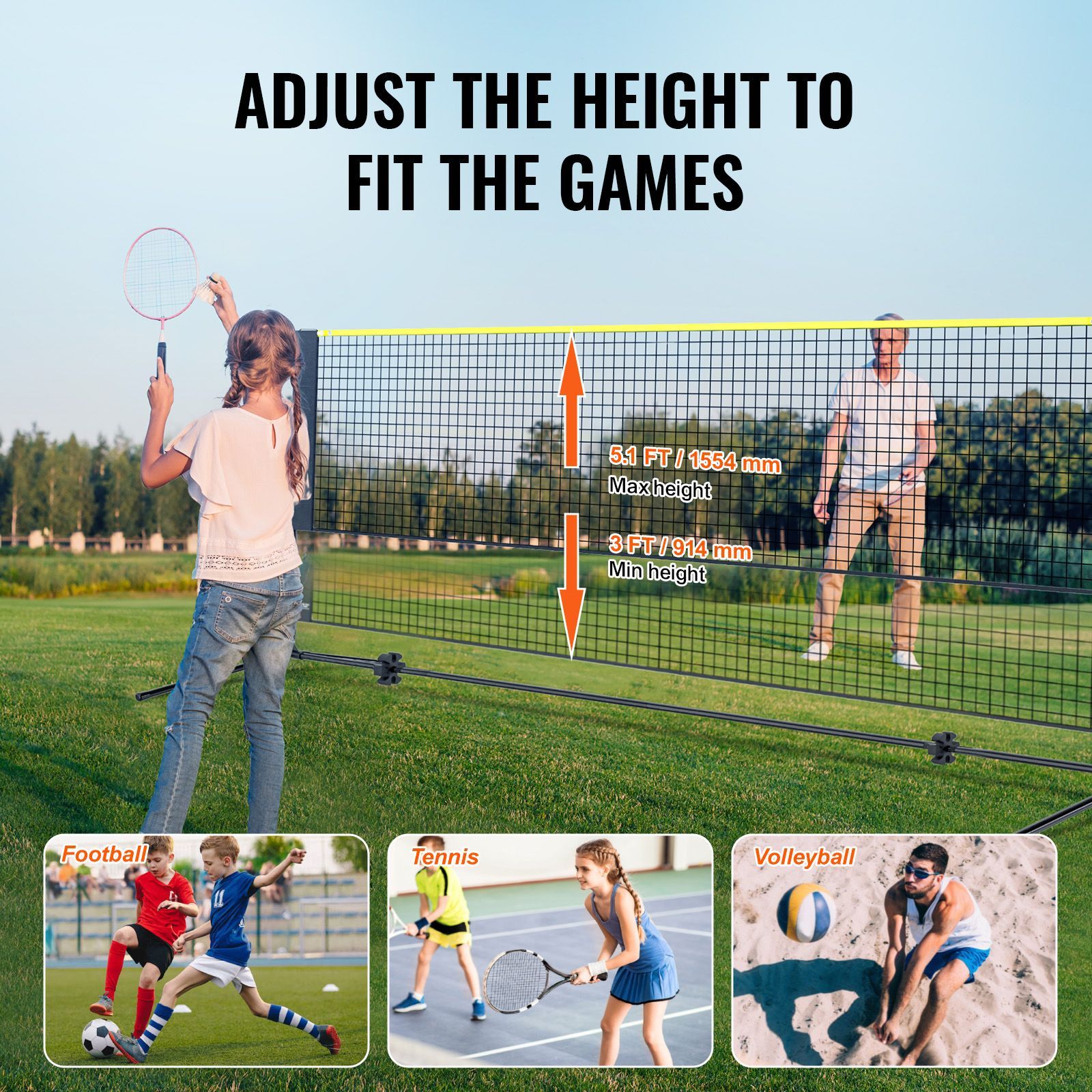Jaring Bulu Tangkis, Jaring Bo - Kids Outdoor Volleyball ulasan dan harga