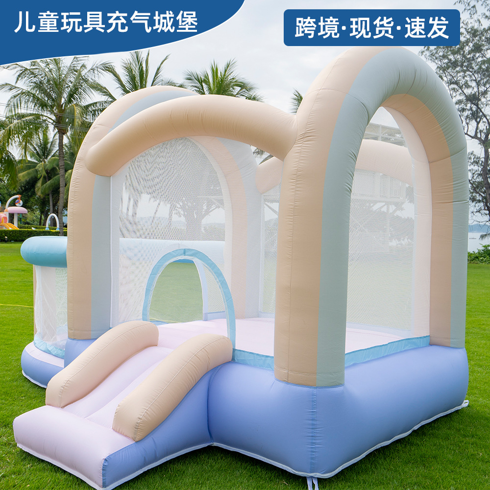 Rumah Loncat Tiup dengan Peros - Kids Outdoor Slide ulasan dan harga