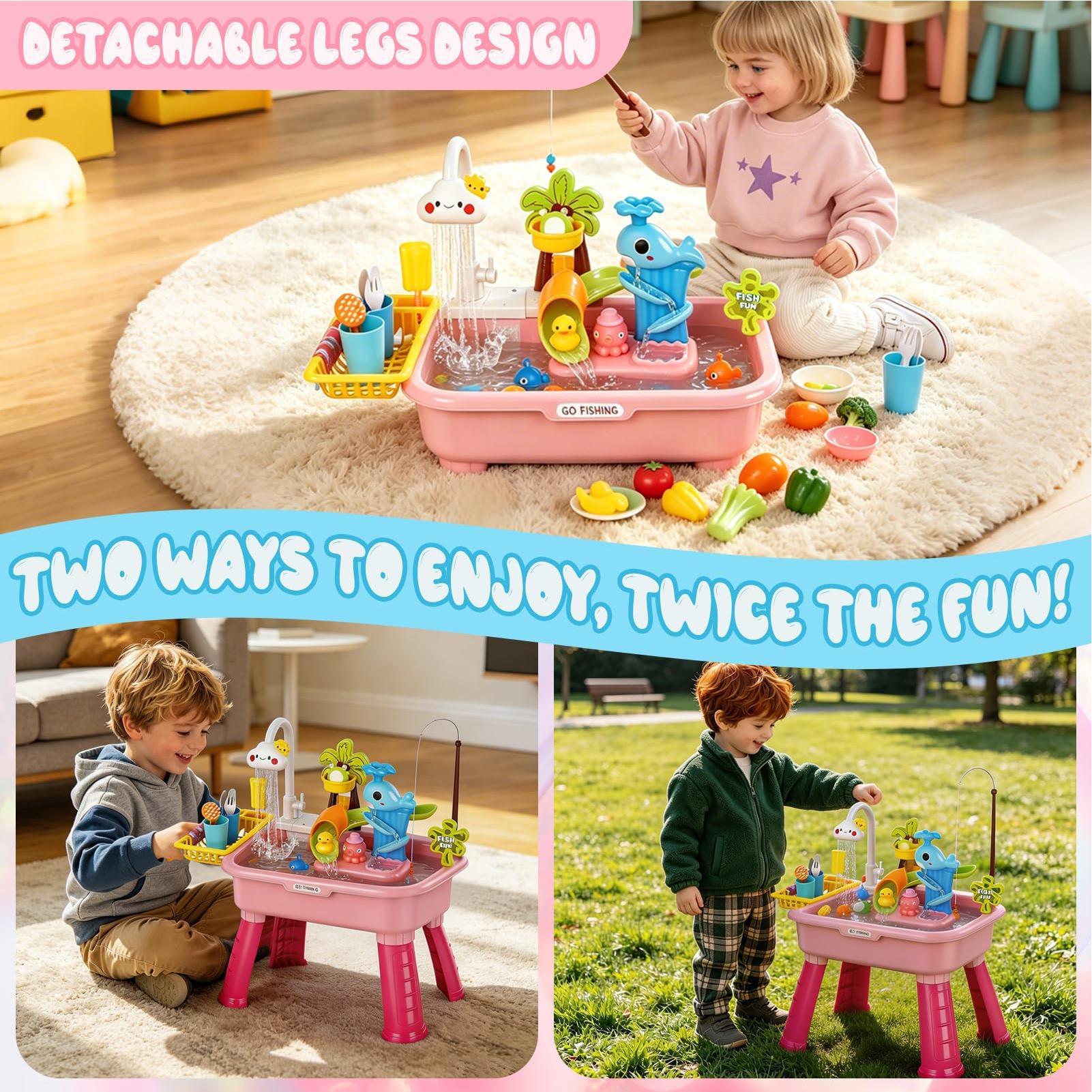 Meja Air Mainan Dapur Anak yan - Kids Outdoor Sensory Table ulasan dan harga