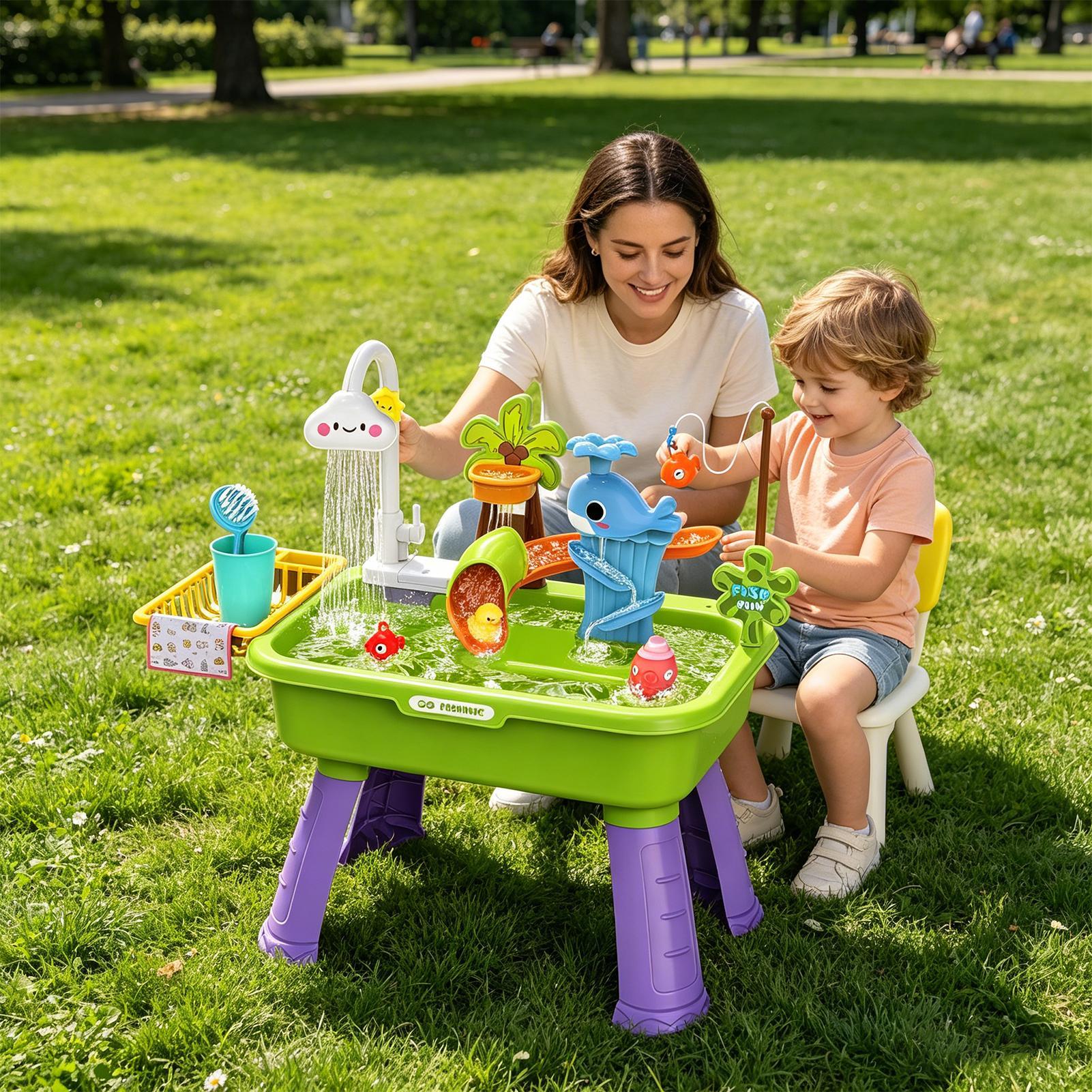 Meja Air Mainan Dapur Anak yan - Kids Outdoor Sensory Table ulasan dan harga