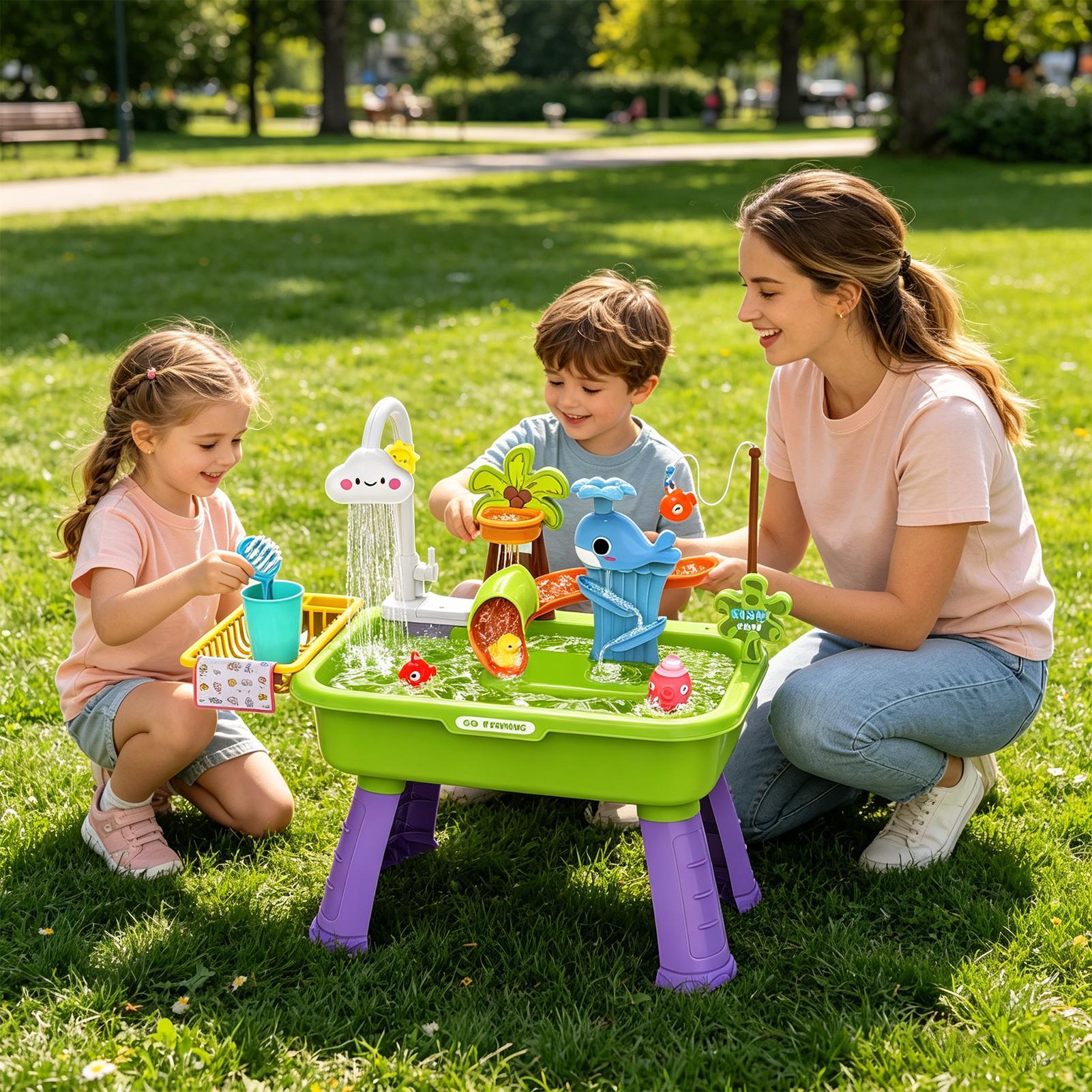 Meja Air Mainan Dapur Anak yan - Kids Outdoor Sensory Table ulasan dan harga