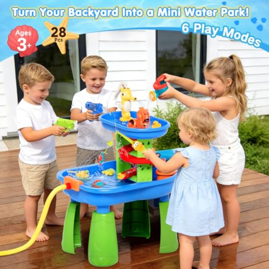 Meja air luar ruangan untuk an - Kids Outdoor Sensory Table ulasan dan harga