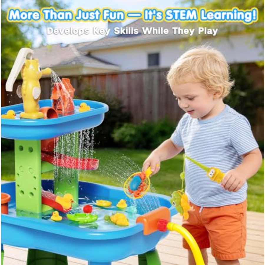 Meja air luar ruangan untuk an - Kids Outdoor Sensory Table ulasan dan harga