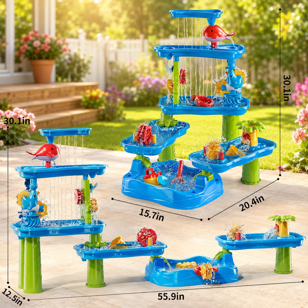 Meja Air 5 Tingkat Untuk Anak- - Kids Outdoor Sensory Table ulasan dan harga