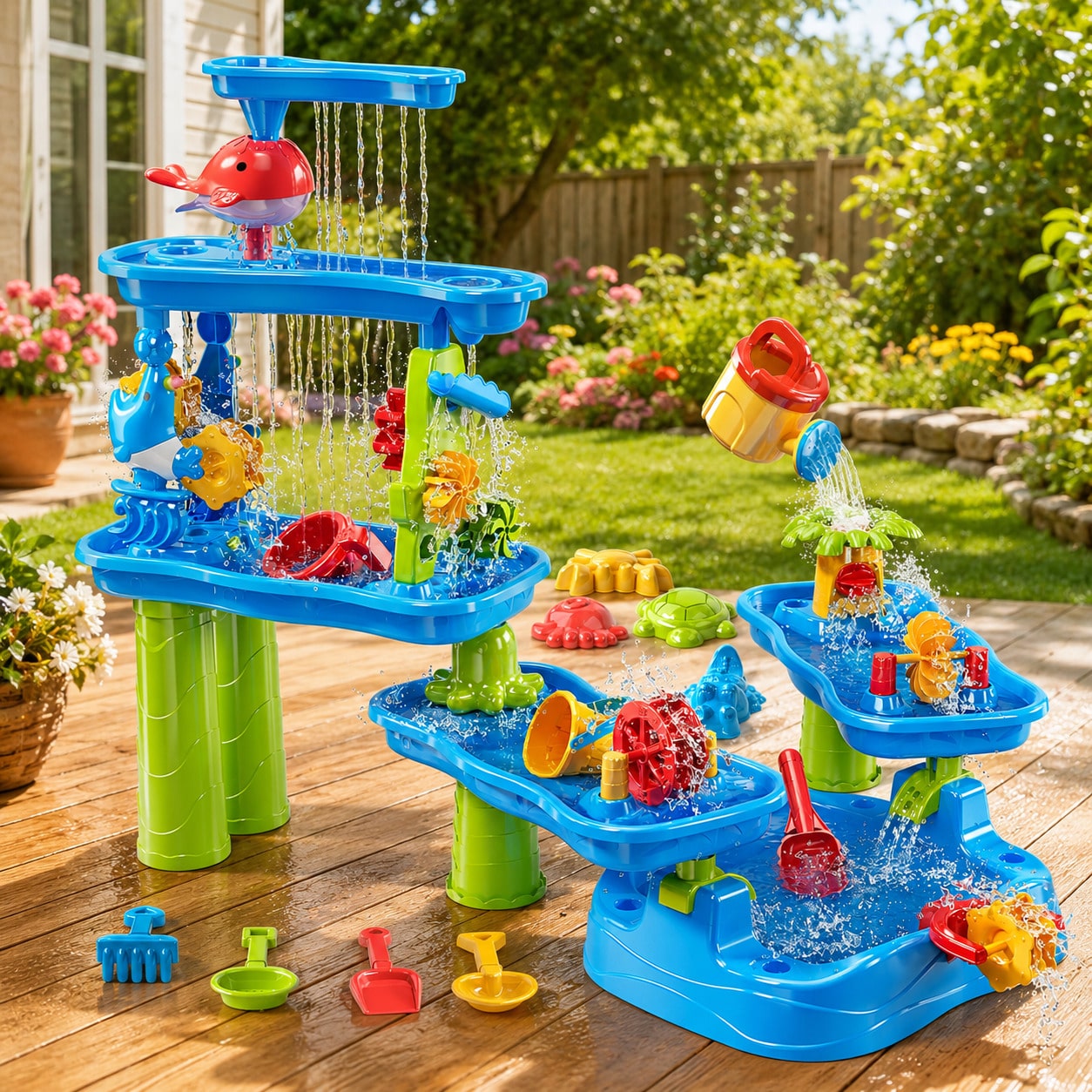 Meja Air 5 Tingkat Untuk Anak- - Kids Outdoor Sensory Table ulasan dan harga