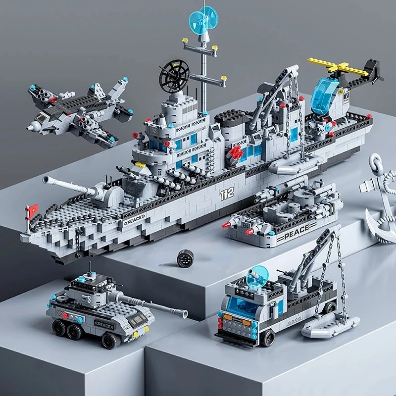 65.5CM 6 IN 1 Set Kapal Milite - Lego Set Technic ulasan dan harga