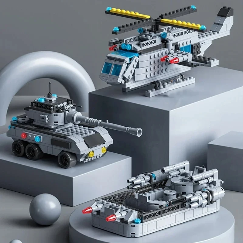 65.5CM 6 IN 1 Set Kapal Milite - Lego Set Technic ulasan dan harga