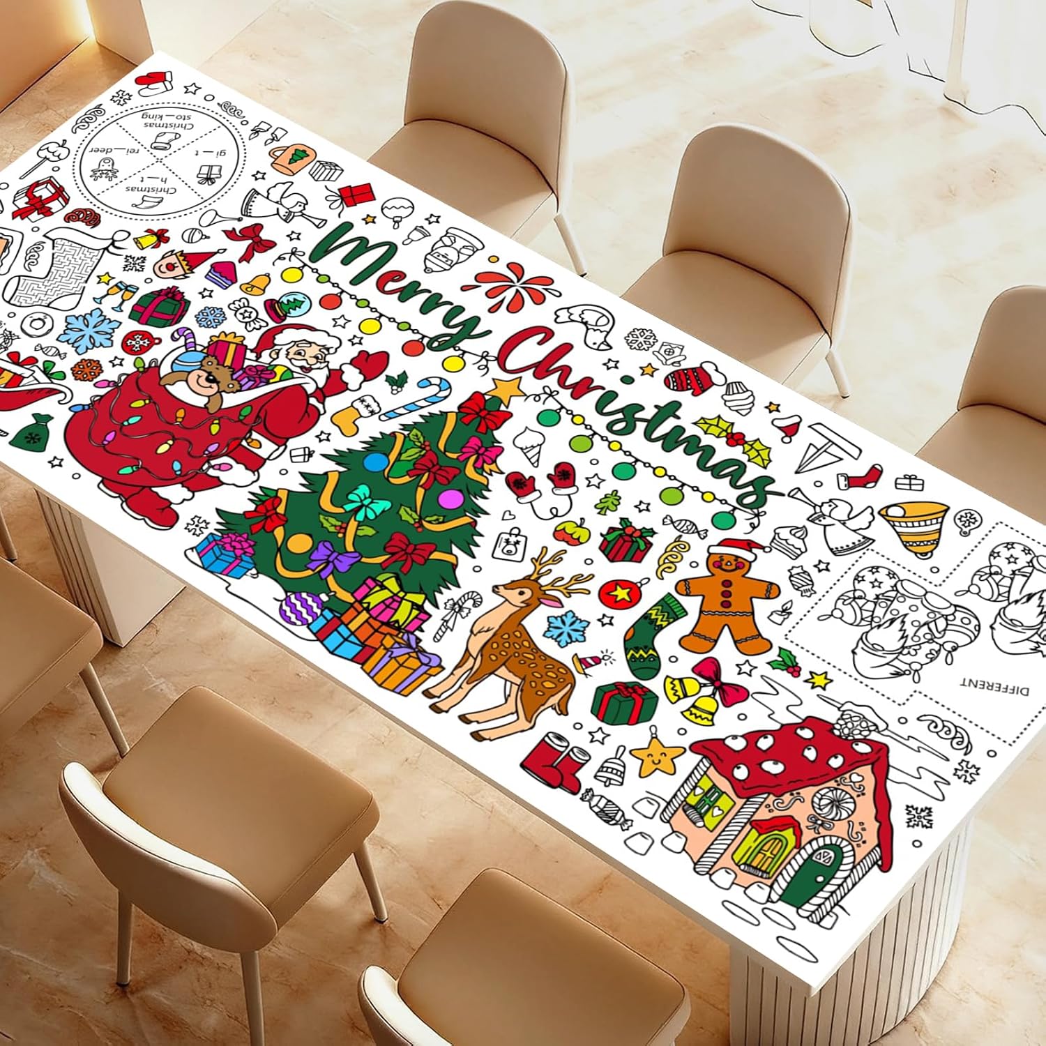 Taplak Meja Poster Mewarnai Ra - Kids Outdoor Xmas Gifts ulasan dan harga