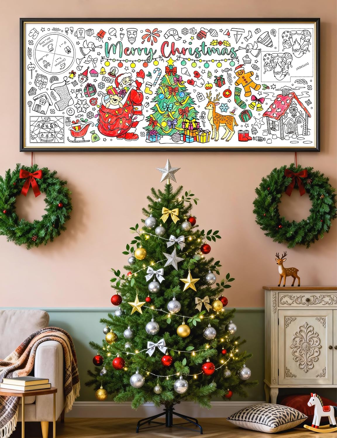 Taplak Meja Poster Mewarnai Ra - Kids Outdoor Xmas Gifts ulasan dan harga