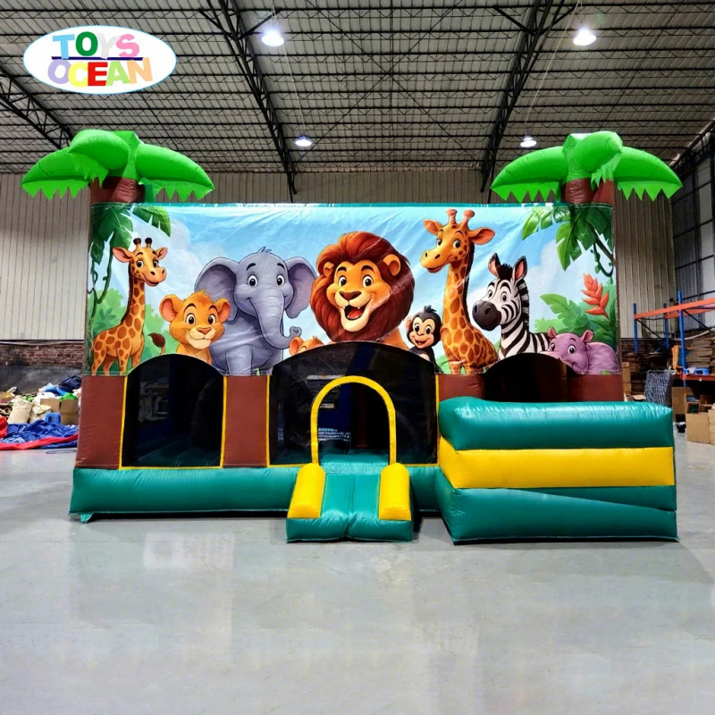 Rumah Loncat Tiup Bertema Huta - Kids Outdoor Slide ulasan dan harga