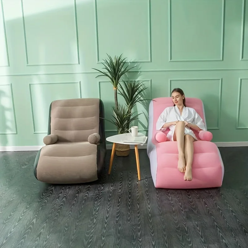 Sofa malas tiup Flocking PVC,  - Kids Outdoor Lounge ulasan dan harga