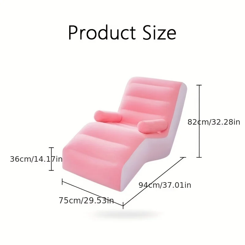Sofa malas tiup Flocking PVC,  - Kids Outdoor Lounge ulasan dan harga