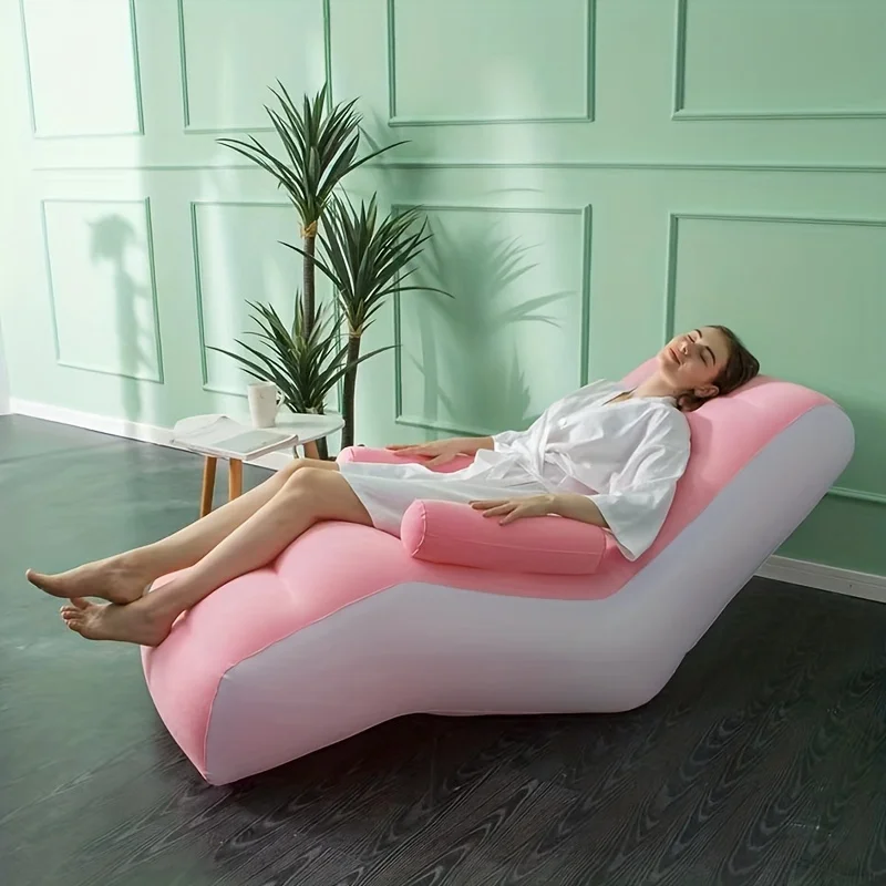Sofa malas tiup Flocking PVC,  - Kids Outdoor Lounge ulasan dan harga